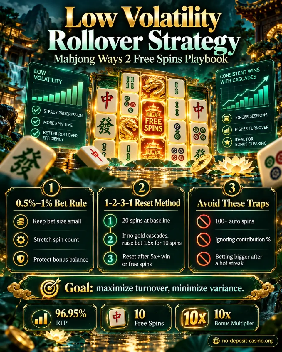 Low Volatility Betting Patterns for Bonus Rollover